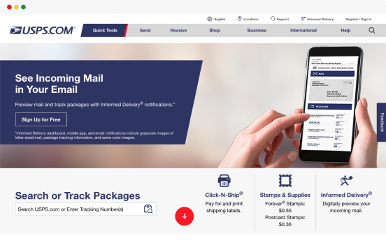 Preview of USPS.com